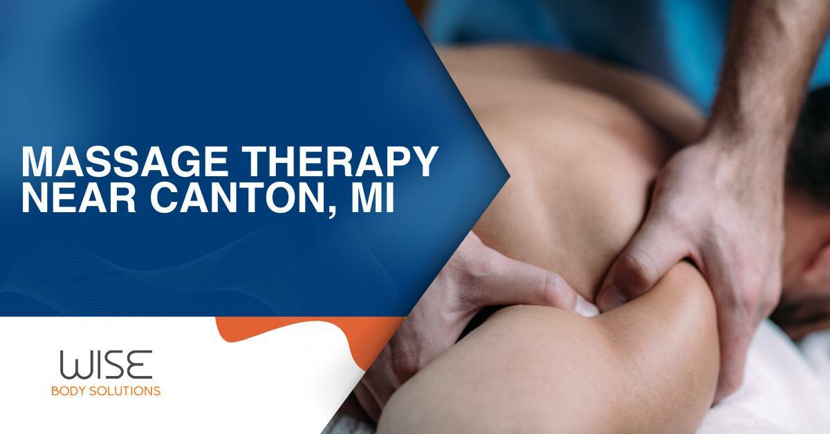 A Massage Therapist Using Their Thumbs to Massage a Patient's Shoulder Laying on a Massage Table | Massage Therapy Near Canton, MI | Wise Body Solutions